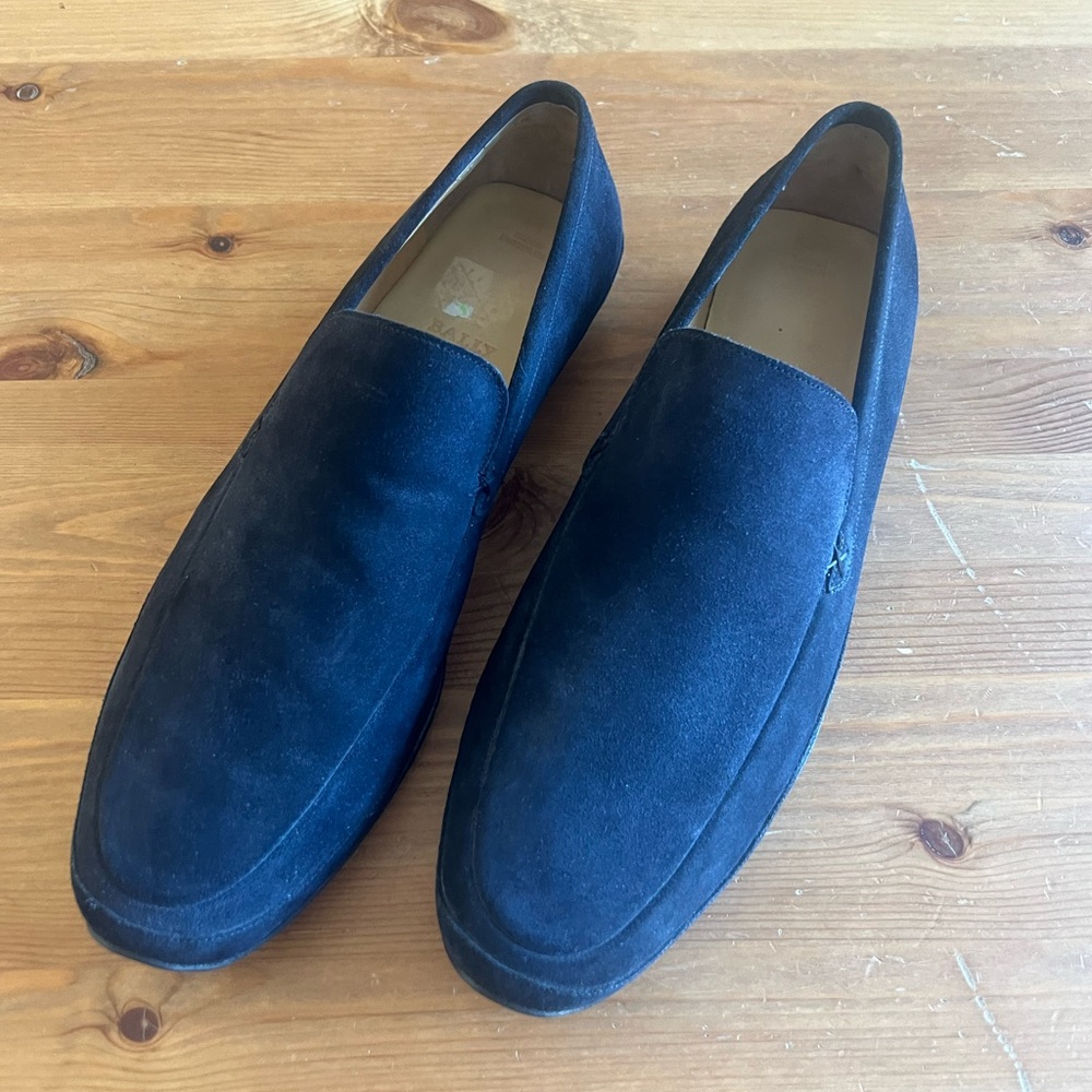 Bally Blue Suede Loafers